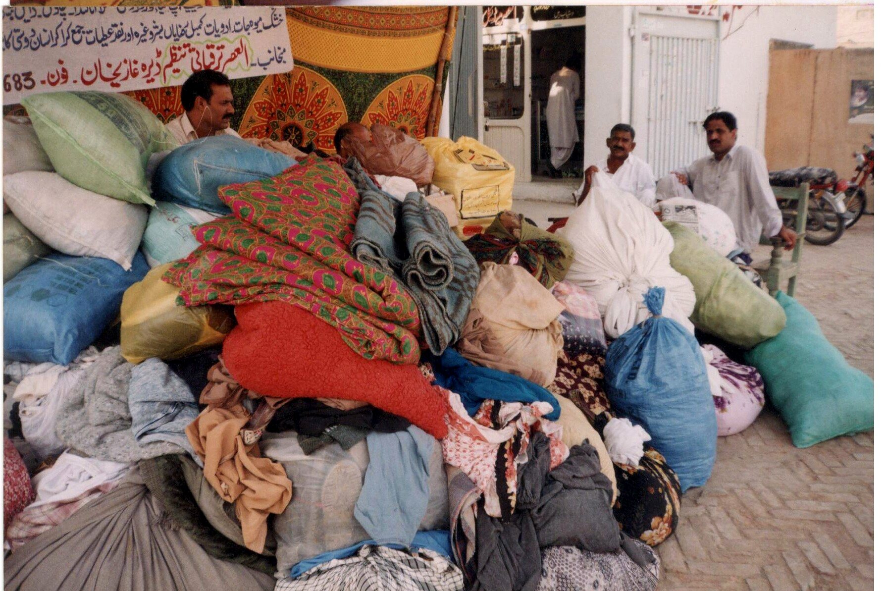 Relief supplies assembled for community distribution