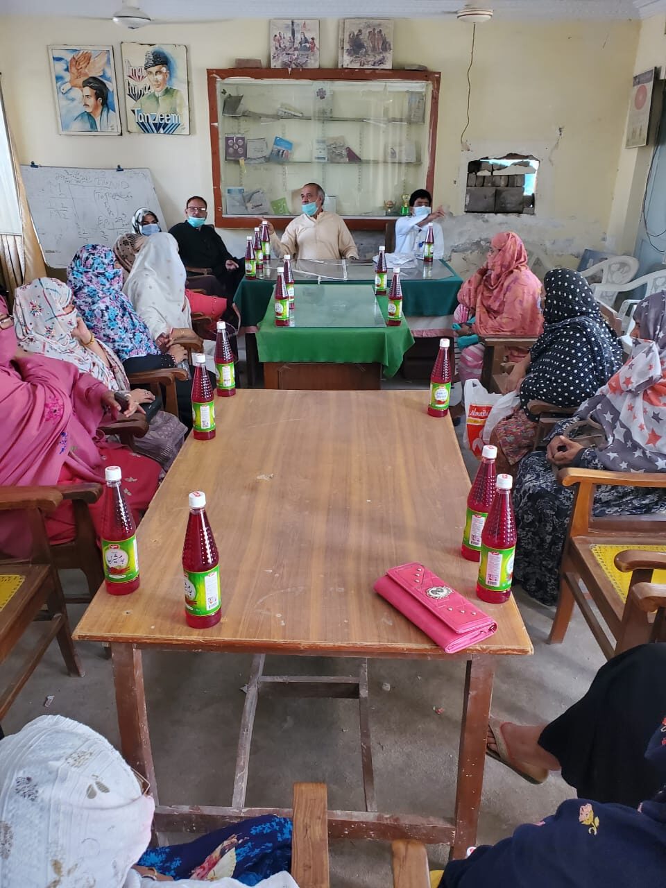 Refreshment support being provided to community members
