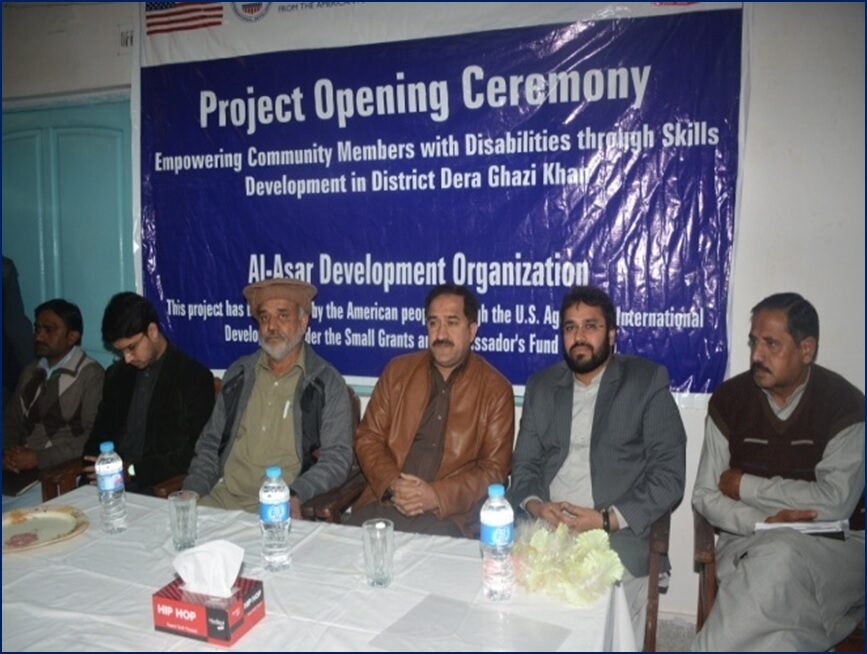 Opening ceremony for a disability skills-development project