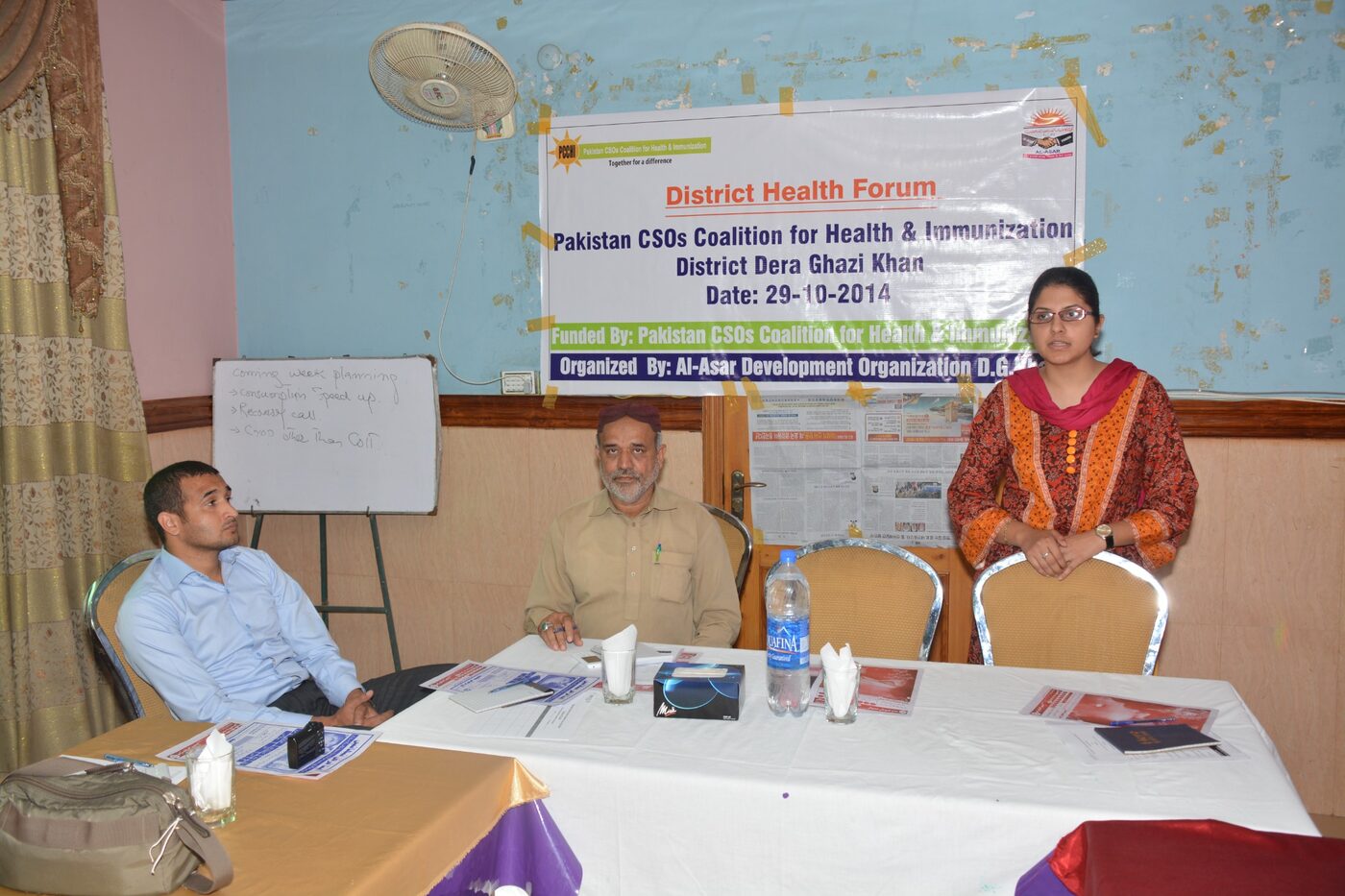 Participants at a district health forum