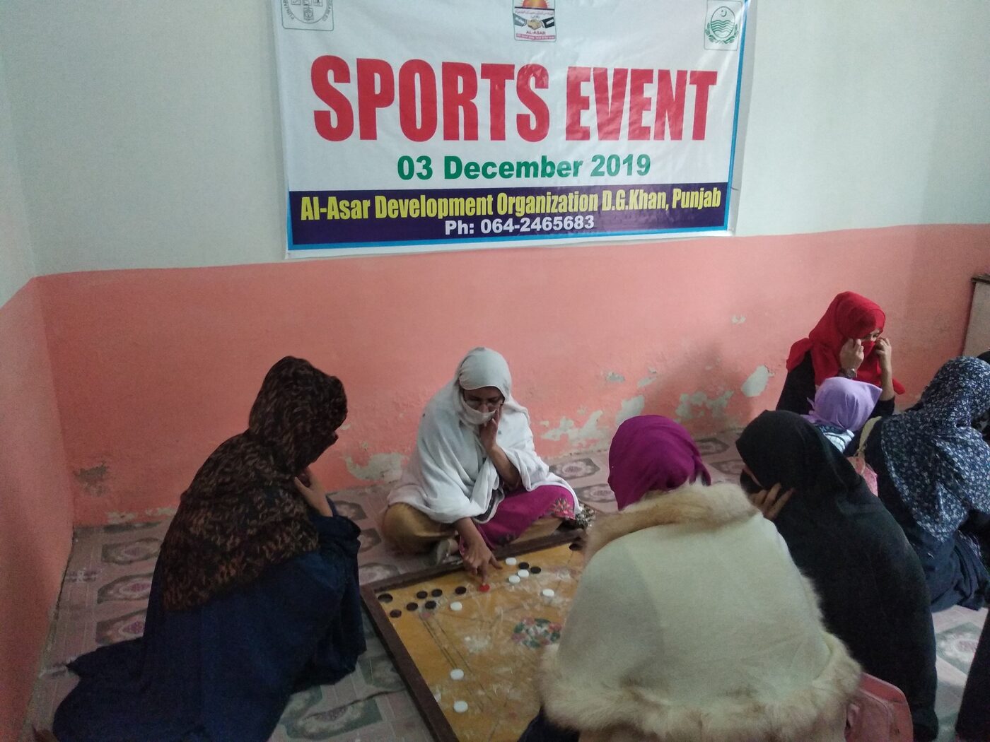 Women taking part in an inclusive sports event