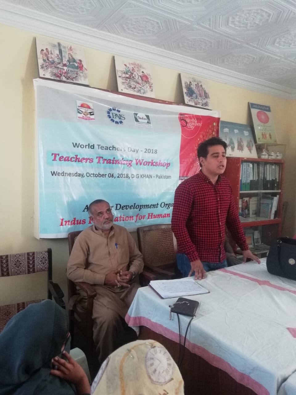 Facilitator leading a rights-awareness session