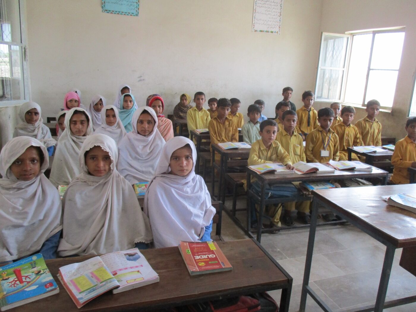 Students seated in a classroom