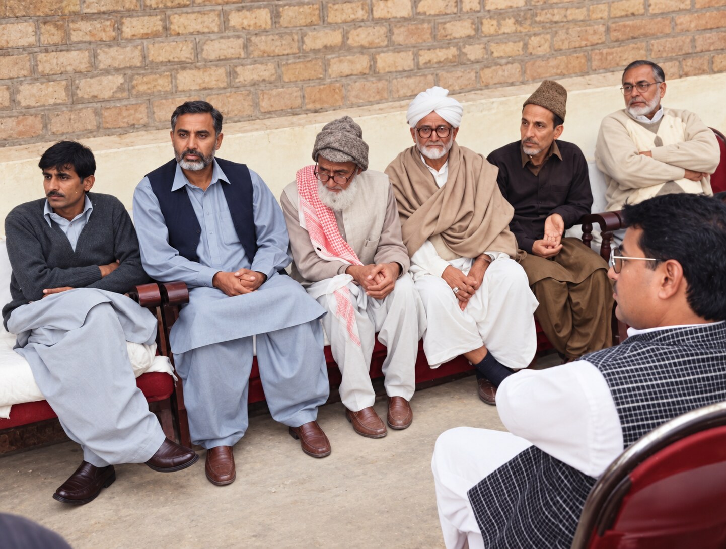 Community representatives meeting during an Al-Asar inauguration